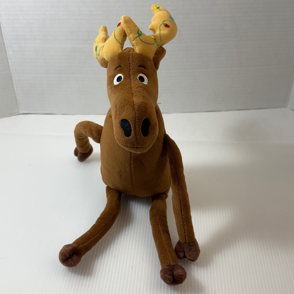 Merrymakers Elmore the Christmas Moose Plush 15" Dev Petty‎ Mike Boldt Book